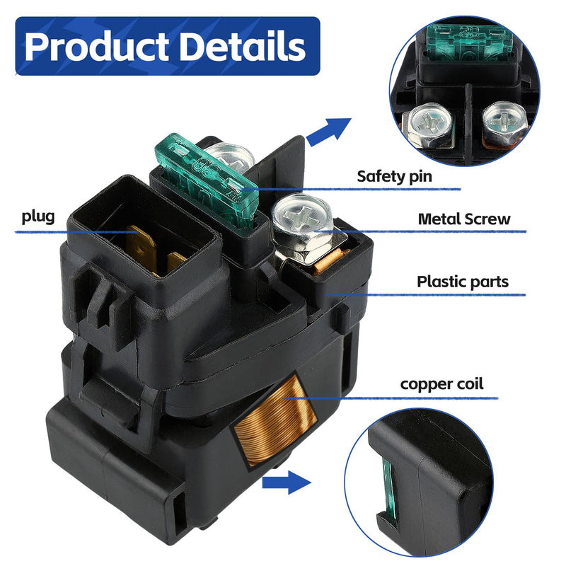 Starter Solenoid Relay for Arctic cat 500 400 375 454 1998-2005 ATV Suzuki GSXR 1000 2001-2004 GSXR 750 600 1996-2000 DR650SE 1996-2016 Bandit 600 1996-2003 Bearcat 1998-2005