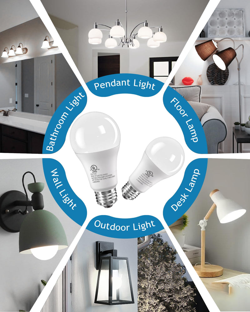 TJOY 20 Pack LED Light Bulbs, 100 Watt Equivalent A19, 5000K Daylight LED Bulbs, 15W Bright White Light Bulbs, Energy Saving Light Bulb with E26 Standard Base, 1500 Lumens Non Dimmable Lamp Bulb Daylight White