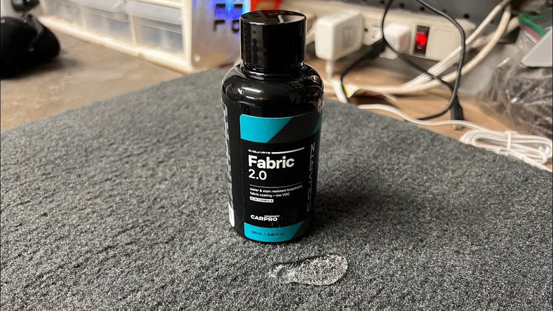 CARPRO CQUARTZ Fabric 2.0 - Upholstery Fabric Protector, Super Hydrophobic Repels Water, Stain Resistant, Resist UV Fading, Up to 12 Months, Convertible Tops, Carpets, Low VOC - 100mL (3.4oz) 100mL (3.4oz)