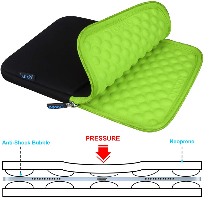 Lacdo Tablet Sleeve Case for 11 inch iPad Pro M4 / 11 inch iPad Air M2 / 10.9 inch iPad / 10.2" iPad / 10.9" iPad Air / 10.5 iPad Pro Air, 11 inch Samsung Galaxy Tab A9+ Bag, Fit Magic Keyboard, Green 9-11 Inch