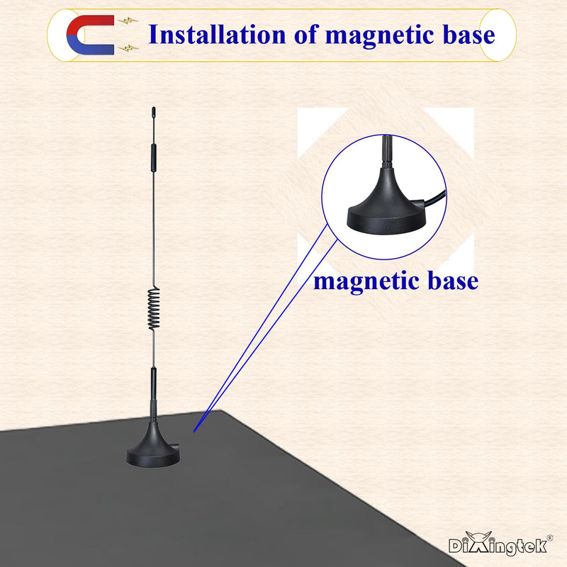 2-Pack VHF UHF BNC Magnetic Amateur Radio Scanner Antenna | 45mm Magnetic Base, Compatible with CB Radio Police Scanner, Two Way Radio Mobile Scanner, 3-meter Cable Spring Antenna 2-pack 3-meter 45mm base Spring Antenna