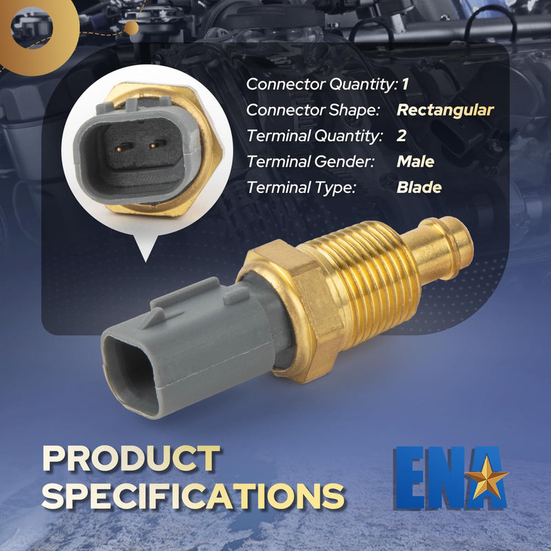  [AUSTRALIA] - ENA Engine Coolant Temperature Sensor Compatible with Jeep Wrangler Dodge Charger Chrysler Pacifica 300 VW Volkswagen Routan 2.0L 4.7L 5.7L l4 V6 2003-2016 2017 2018 2019 2020 Replaces TX195 TX184