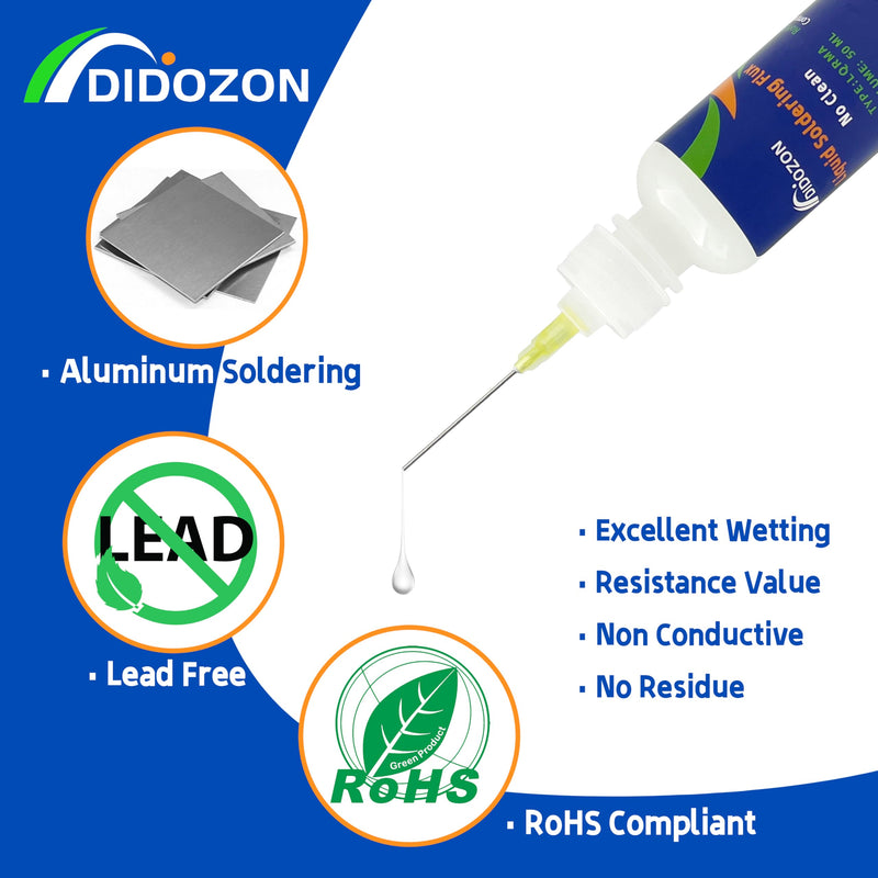 No Clean Liquid Soldering Flux Dropper, Rma Liquid Solder Flux For Electrical Soldering, Aluminium Soldering (50ml) 50ML