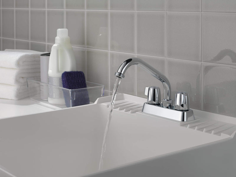 Peerless 2-Handle Centerset Utility Sink Faucet, Chrome P299232