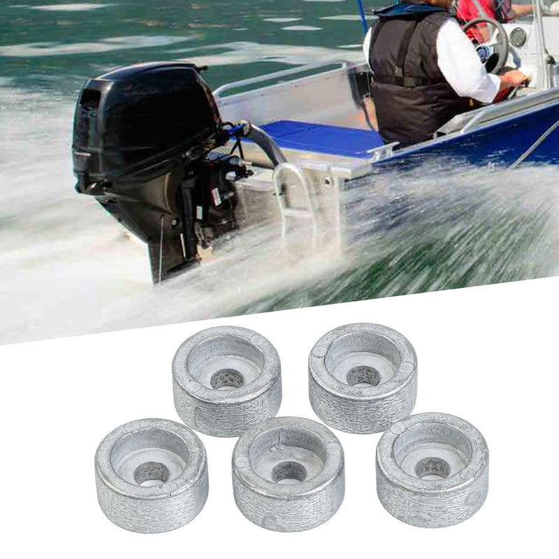 5 Pcs Marine Round Zinc Anode 55321-87J01 for Compatible For Suzuki Outboard Motor 4-Stroke Motors Anti-Rust Engine Protection Aftermarket Replacement 55321-87J00