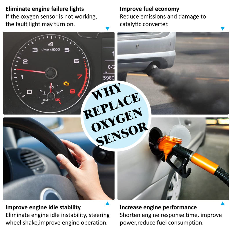 234-4162 O2 Oxygen Sensor Upstream Downstream Compatible with Tacoma 2.4L 2.7L 3.4L Tundra 00-02 4Runner Pickup Sequoia T100 2.7L L4 95-98 2Pcs