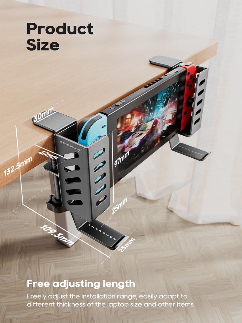Laptop Holder Vertical, Laptop Stand for Desk Black