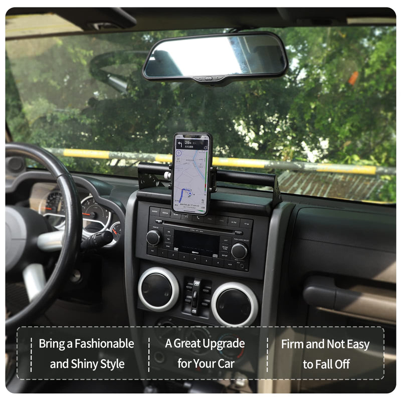 RT-TCZ Dash Mount Phone Holder Cell Phone Holder Interior Accessories for 2007-2010 Jeep Wrangler JK JKU 2 Door 4 Door