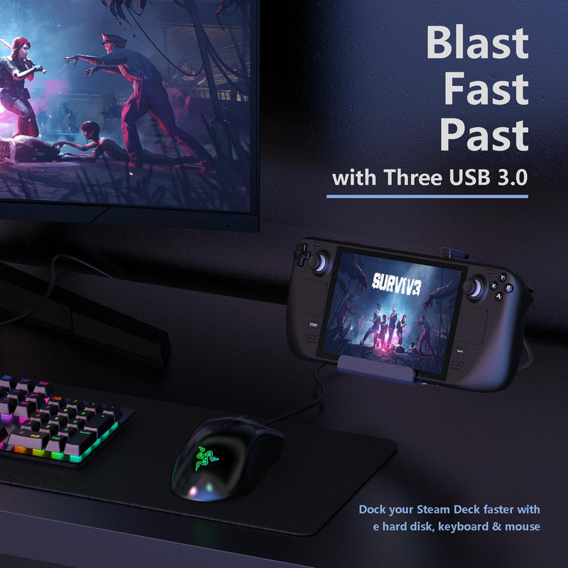 Tiergrade USB C Hub, 6-in-1 USB C Hub, 4K HDMI, 3 x USB-A 3.0, Ethernet for MacBook Pro, Steam Deck Docking Station, iMac and More