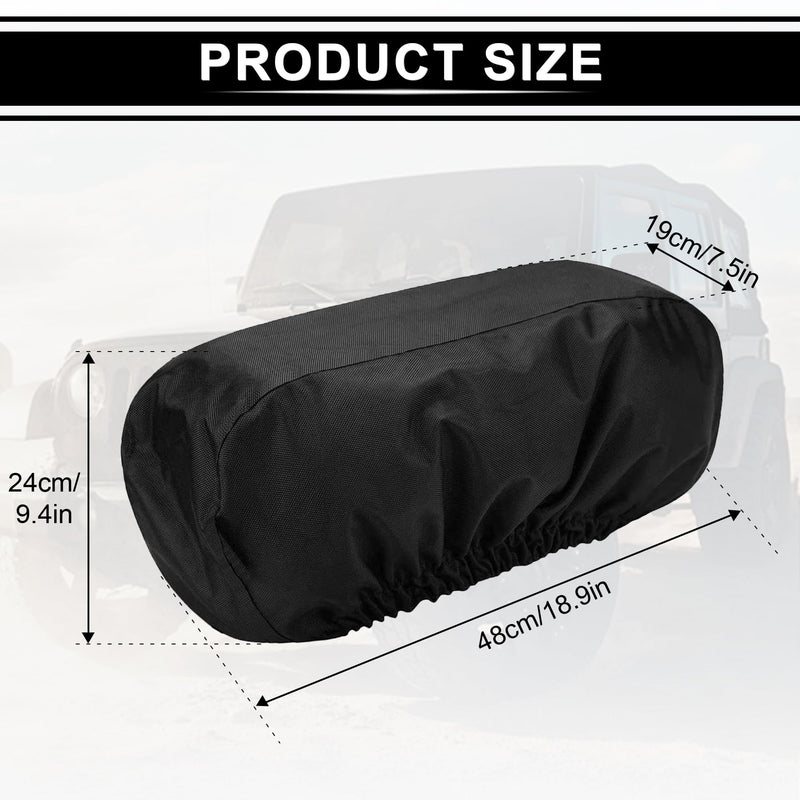 SINGARO Heavy Duty 600D Waterproof Winch Cover - UV Resistant, Dust-Proof Protective Cover for 8500-17500 lbs Electric Winches (22"x9.8"x7.5"), Car Exterior Accessories