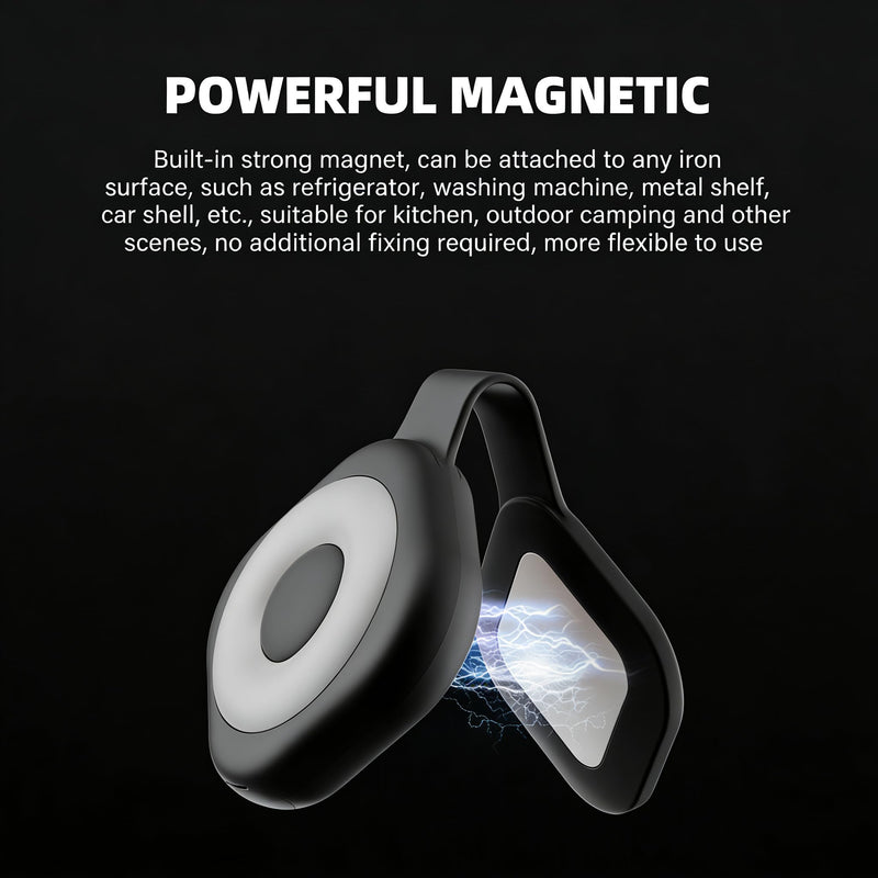 Magnetic Clip-on Fill Light, 3 Color 6 Level Dimmable LED Night Light, Magnetic Phone Fill Light for Camping, Reading, Running, Safety Warning