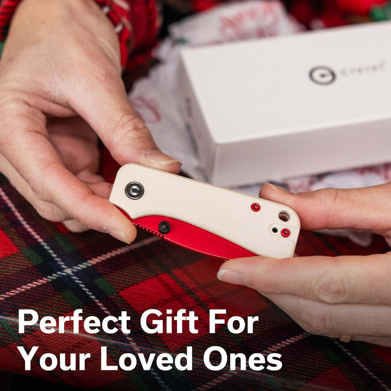 CIVIVI Baby Banter Pocket Knife for EDC, Ben Petersen Folding Knife with 2.34 in Nitro V Steel Blade G10 Handle, Titanium Thumb Stud Opener C19068S-7(Red) Red G10