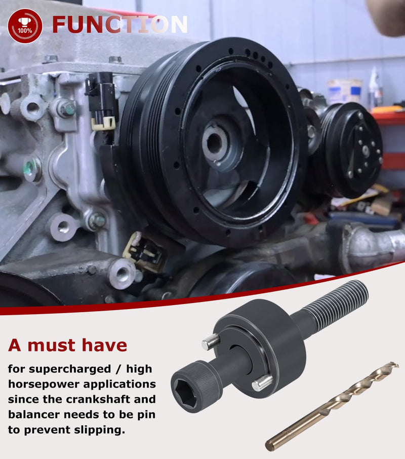 For LS LT Crank Pin Kit Crankshaft Damper Drill Pinning Fixture Tool For LS1 LS2 LS3 LT1 LQ4 LQ9 LSX LSA 5.3 6.0 CPK10SS