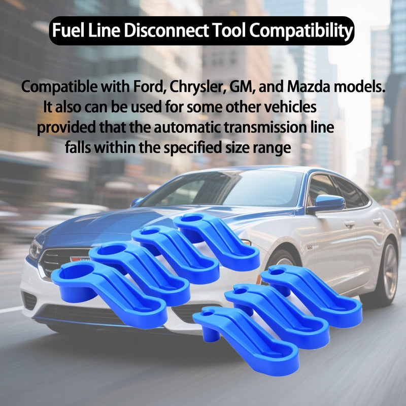 AC Fuel Line Disconnect Tool, 7 Pcs Fuel Filter Removal Sets, 1/4, 5/16, 3/8, 1/2, 5/8, 3/4, 7/8 Inch Transmission Oil Cooler Rail Disconnect Release Kit Compatible with Chrysler Ford GM Mazda