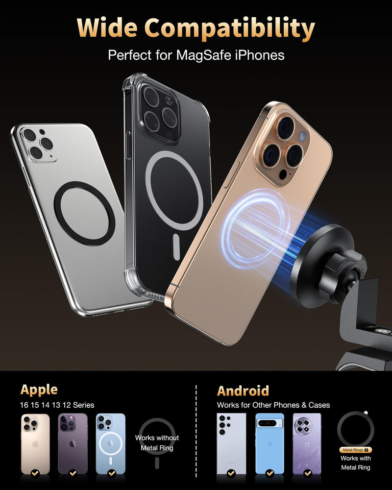 360° Rotating Magnetic Phone Mount for Toyota Tacoma 2016-2023 Dashboard - Secure Hold | Dashboard Phone Holder, Tacoma Phone Mount, Magnetic Car Mount, Toyota Tacoma Accessories Magnetic – Quick & Effortless Use