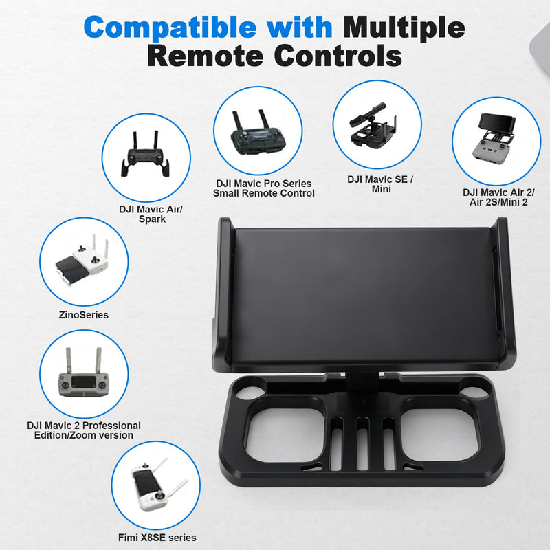 Foldable Tablet & Phone Holder for DJI RC-N1/N2/N3, 4.7-12.9" Mount for iPad/Phones, Fits Mini 5/4 Pro/Air 3/Mavic 3/Neo/Flip, No-Disassembly Design with Lanyard