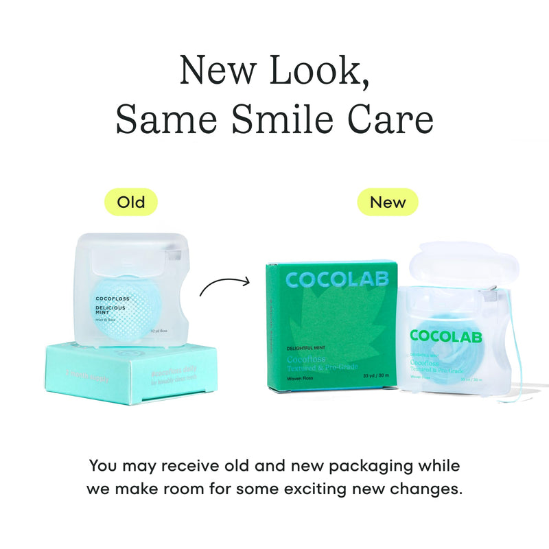 Cocofloss Expanding Woven Dental Floss by Cocolab, Waxed Tooth Floss for Daily Oral Care, Coconut Oil Infused, Vegan, for Adults and Kids, Mint Scent, 3 Pack 99 Foot (Pack of 3)