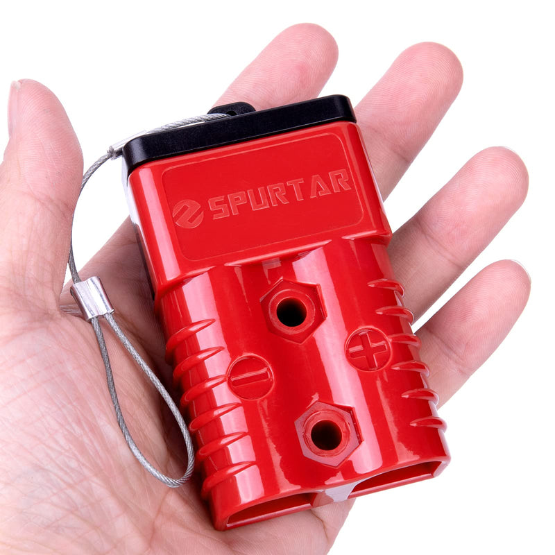 Spurtar 175A Battery Quick Connect/Disconnect, 1/0 AWG Wire Harness Plug Connector, 12-36V Quick Connect Jumper Cables for Car ATV Lifts Motors Trailer Towing Winch Quick Connect Systems, 4PCS, Red 4 Pack