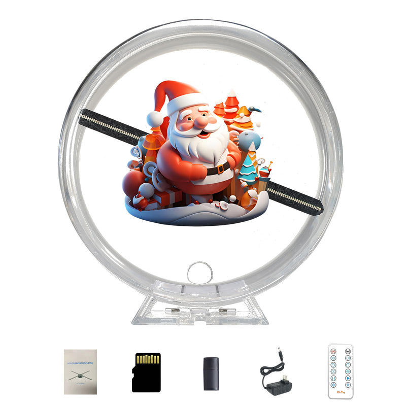 with Protective Cover, 4.7''Holographic Plug and Play LED Advertising Display, with Remote&Bluetooth&1500 Video Library, for Halloween,Christmas, Retail,Trade Show,Tabletop Promotion 4.7 inch