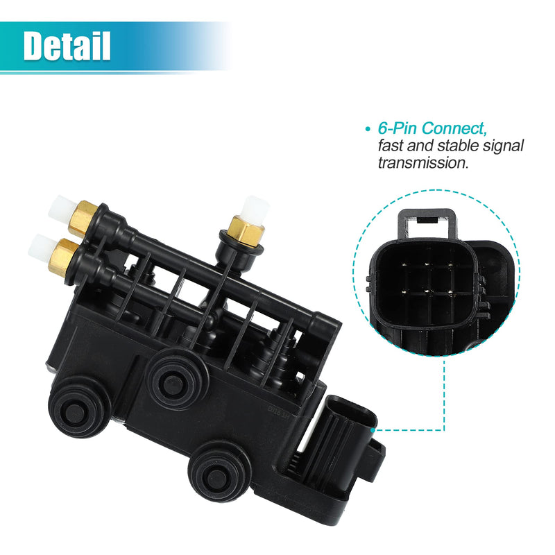 X AUTOHAUX RVH000095 Front Air Suspension EAS Valve Block Transfer Valve for Land Rover LR3 2005-2009 for Land Rover LR4 2010-2016 for Land Rover Range Rover Sport 2006-2013