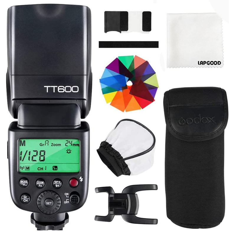 Godox TT600 2.4G Flash Speedlite for Canon Nikon Pentax Olympus Fujifilm Panasonic Pentax Cameras | GodoxTT600 2.4G Wireless Flash Speedlite Master/Slave GN60 Manual Flash, HSS Built-in Godox X Trigger System
