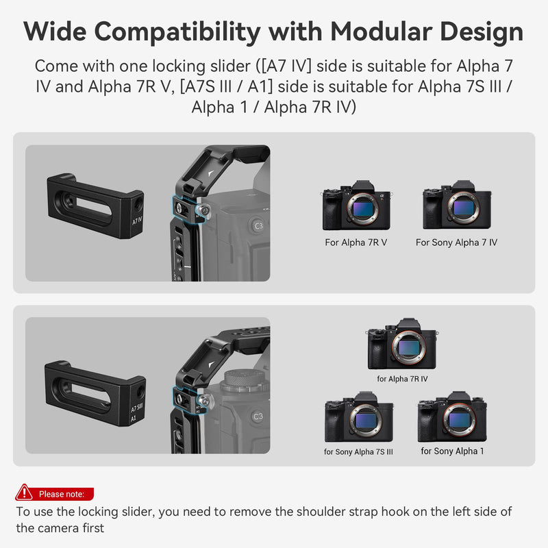 SmallRig Full Camera Cage for Sony Alpha 7R V/Alpha 7 IV / A7R IV/Alpha 7 S III/Alpha 1-3667B