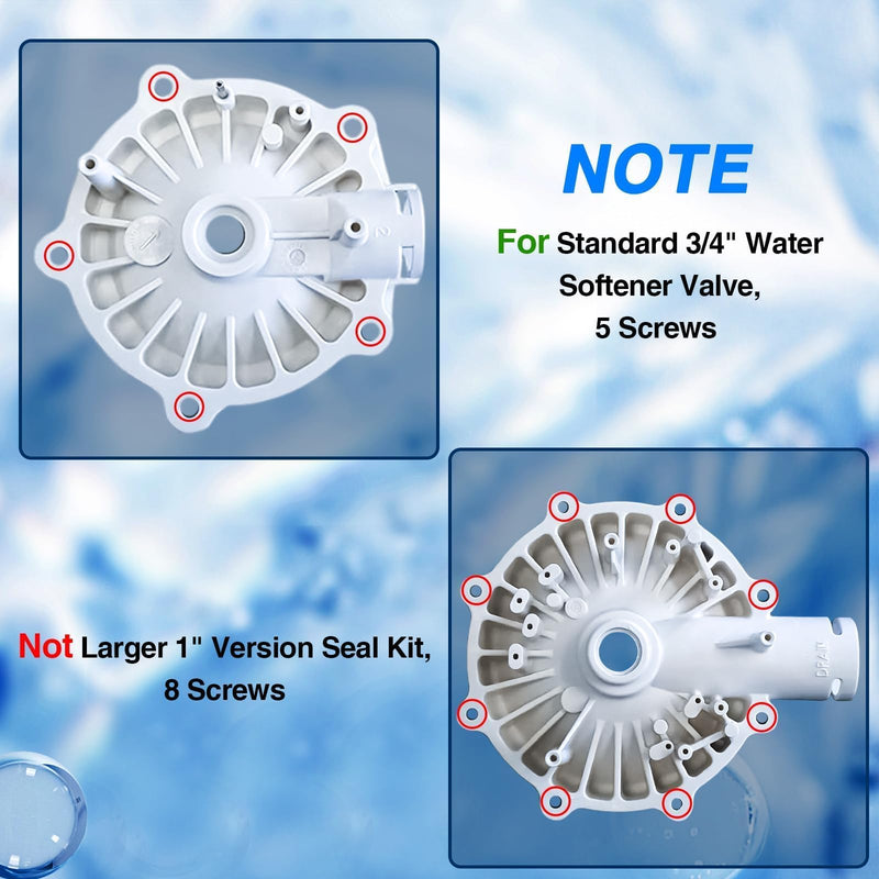 Water Softener Seal Kit Water Softener Rotor Disk Repair Kit Compatible with Whirlpool GE Sears Kenmore Morton North Star with 3/4" Valve Replace# 7129716 WS35X10005