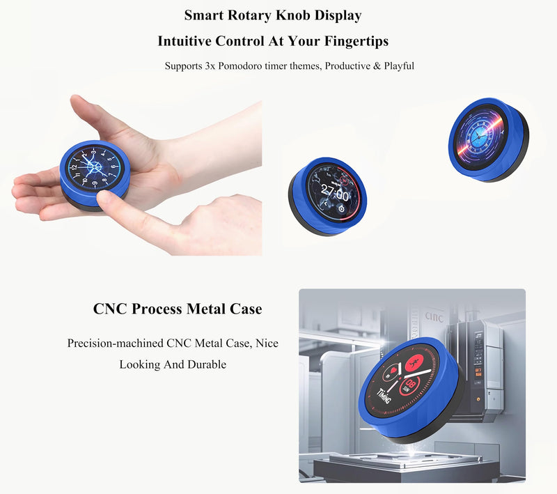 ESP32-S3 1.8inch Knob Touch Display Development Board, Multi-Functional Smart Rotary Knob Screen, 2.4GHz Wi-Fi and Bluetooth Wireless Connection, PC Volume Control, PC Secondary Screen, No Battery