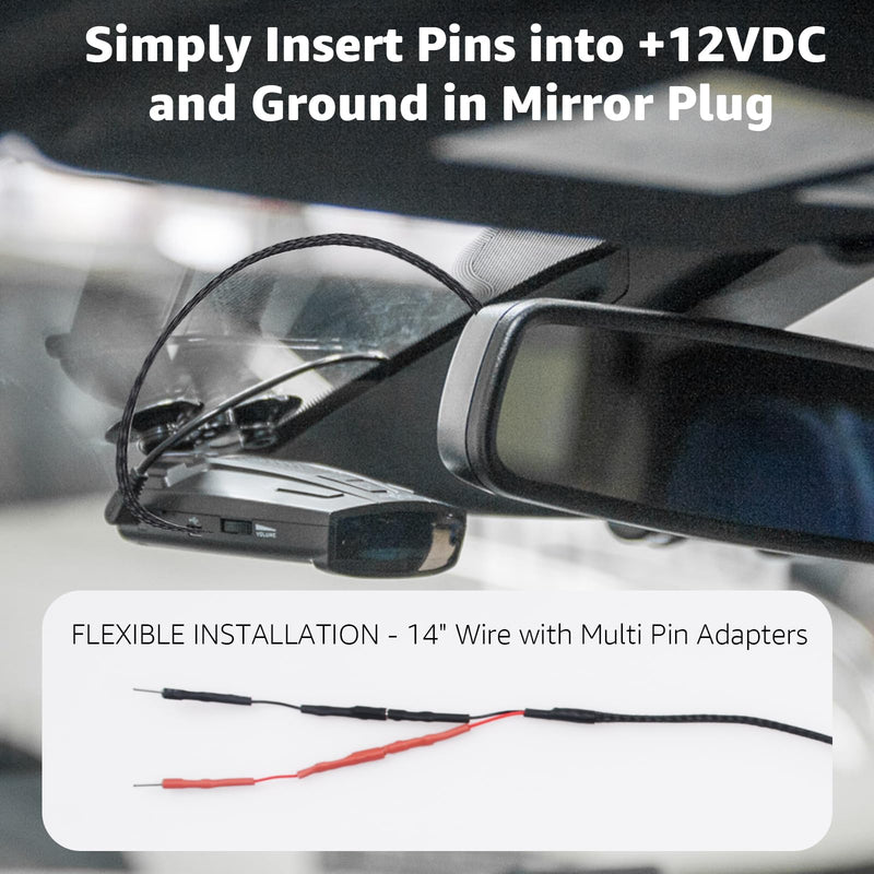 1PC RJ11 Replacement Mirror Wire Power Cord for Uniden Radar Detectors，Fits R4 R3 R1 R7 R8 Model(3005201U) 1