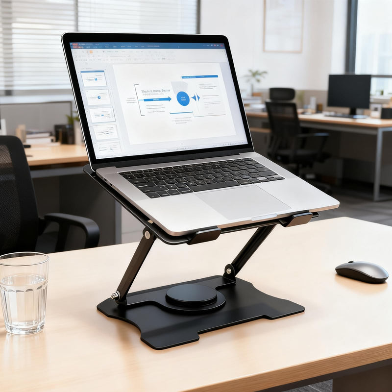 Aurant Height Adjustable Laptop Stand Compatible with 10-17.3 Inch Laptops | Height Adjustable, 10-17.3 Inch Compatible, Portable Design, Desk Organizer, Universal Fit