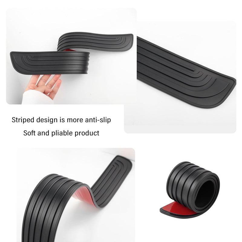 4PCS Car Door Sill Protector,Anti-Scratch & Waterproof Car Door Sills Scratch Protection,Universal Car Exterior Accessories Automotive Door Entry Guard for Car,Truck,SUV (Black, Width 1.57") Width 1.57" Black