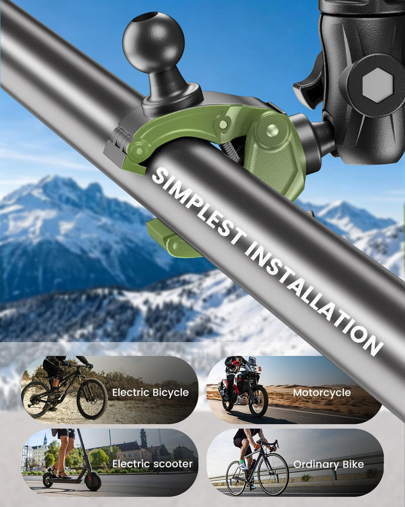 OHLPRO Tablet Holder for Mic Stand, 360° Adjustable Long Arm Tablet & Phone Mount with Clamp, for Treadmill Handlebar, Peloton Bike, Stroller, Wheelchair, Fits 5–13" Devices 5-13"