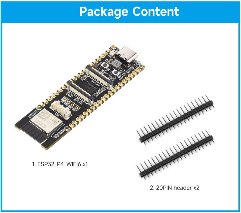 ESP32-P4-WIFI6 High-Performance Development Board, Based On ESP32-P4 and ESP32-C6, Supports Wi-Fi 6 and Bluetooth 5 / BLE, Rich Human-Machine Interfaces, Supports AI Speech Interaction