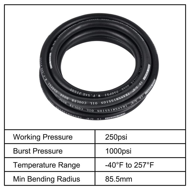 EVIL ENERGY 3/8" Transmission Oil Cooler Hose 10FT 250PSI SAE J1532 3/8 10FT