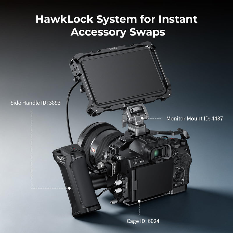 SmallRig Clamp for HDMI Cable, Only Compatible with SmallRig Selected Cages for Sony Alpha 7 V / 7 IV Camera - 6406