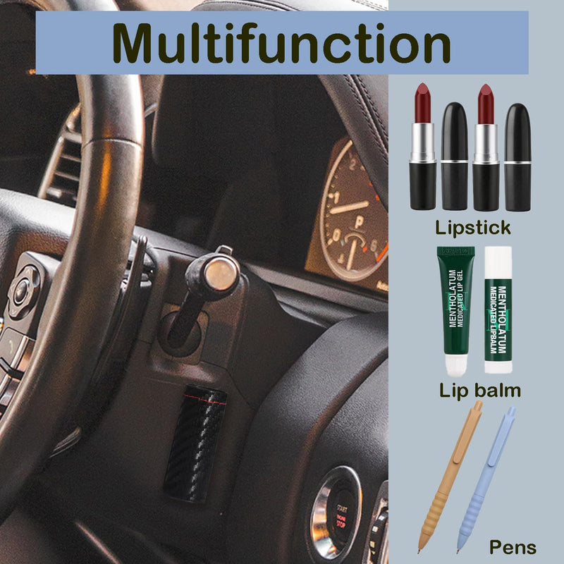 Car Lip Balm Holder - Strong Adhesive Upright Insulated for Car Lipstick Chapstick Holder Women Car Interior Accessories for Car Vent Side Center Console Steering Wheel Below（2 Pack） 2