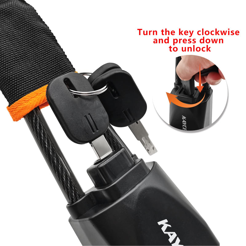 KAYCENTOP Car Steering Wheel Lock, Seat Belt Lock, Anti-Theft Device, Max 17 Inch Length, Small and Light-Weight, Multi-Functional, Fit Most Vehicle, SUV, Golf Cart Security (Black) Black