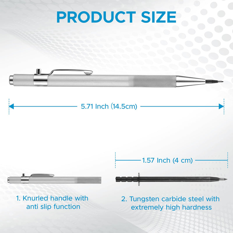 TESA Brown & Sharpe 599-777 Retractable Carbide Point Scriber, Brown