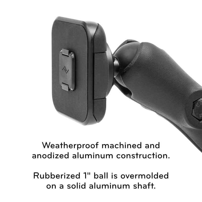 Peak Design Mobile Ball Mount Adapter, Locking, Non-Charging, SlimLink Mounting Technology, Push Button Release, Works with 1" Ball-and-Socket Phone Mount for Car, Truck, Motorcycle, Boat and More