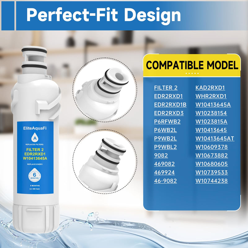 EDR2RXD1 W104136-45A Filter 2 Compatible with W10413645A P9WB2L P9RFWB2L (2 Pack)