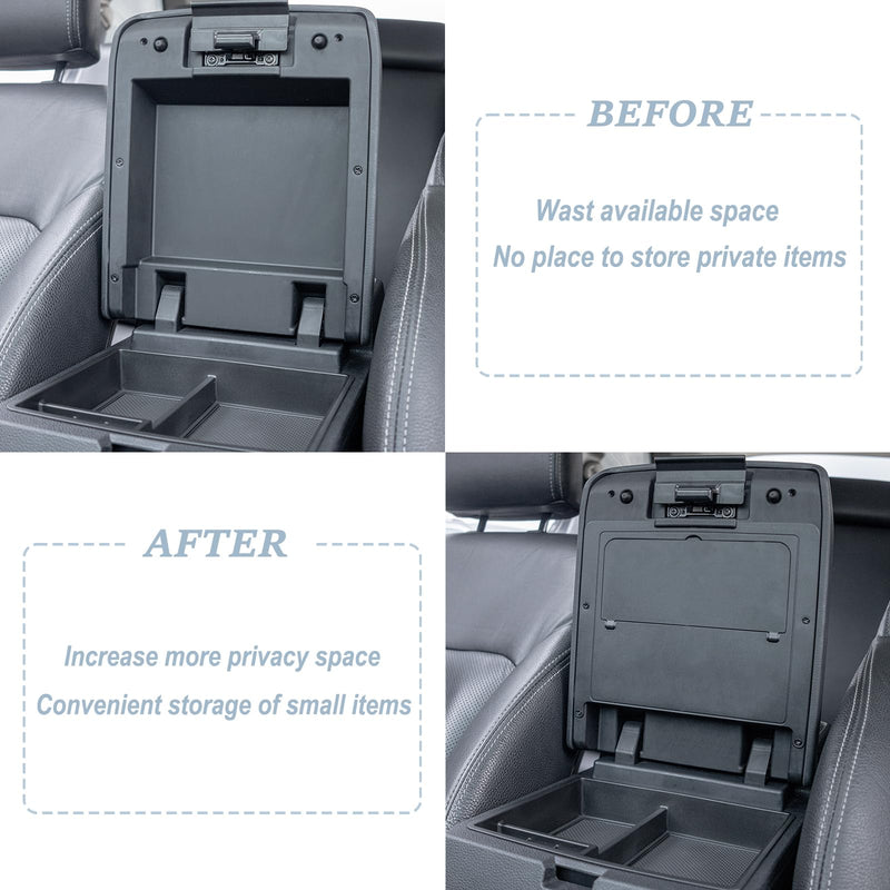 JKCOVER 2PCS Center Console Hidden Box Organizer Tray Compatible with 2024 2025 Toyota Tacoma Accessories Armrest Secret Compartment And Armrest Tray Organizer 2 Pcs
