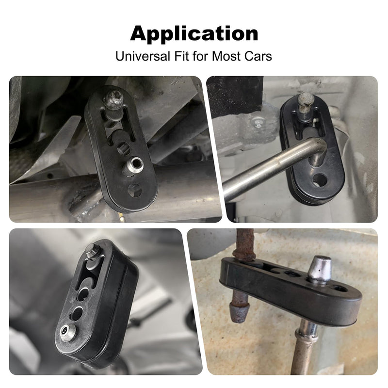 EVIL ENERGY Exhaust Hanger Rubber Adjustable Insulator Bushing Mount 4 Holes Universal 4PCS 2