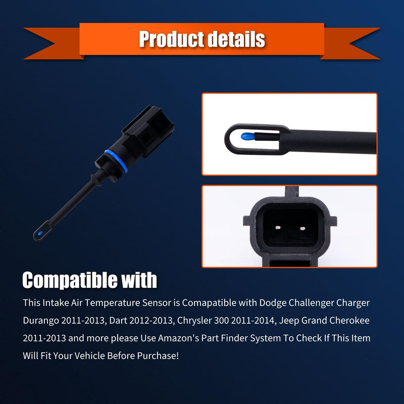  [AUSTRALIA] - HiSport 5149279AC Air Charge Intake Temperature IAT Sensor Compatible with Chrysler 300 Dodge Challenger Dart Durango Fiat 500X Jeep Cherokee Compass Ram 1500 1500 Classic 2500 3500 ProMaster City