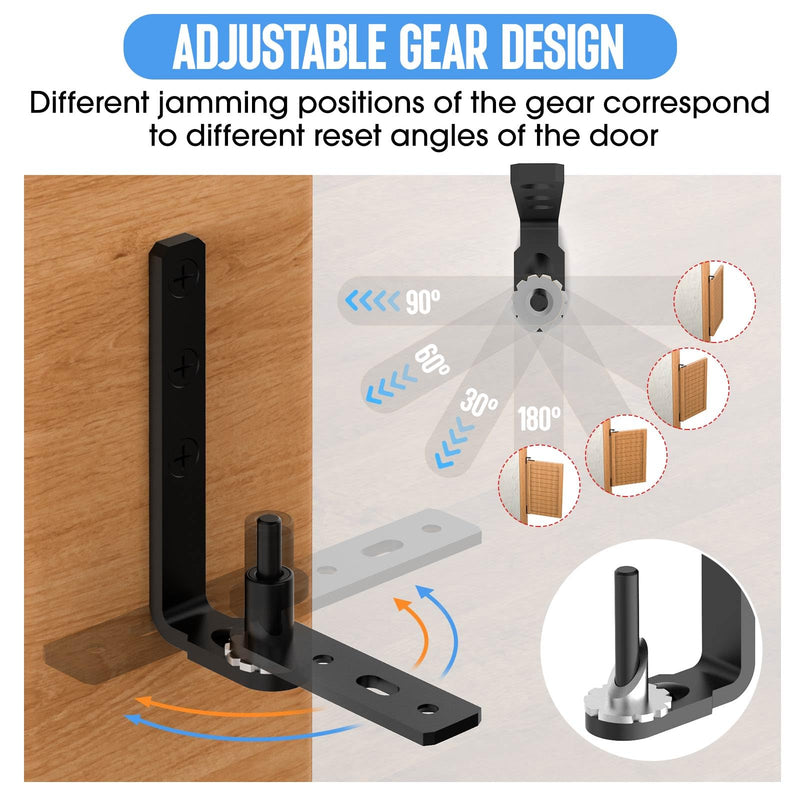 Heavy-Duty Self Closing Saloon Door Hinges, 304 Stainless Steel Self-Return Dual Swing Cafe Hinges for Bar, Patio Doors (1, Small) 1