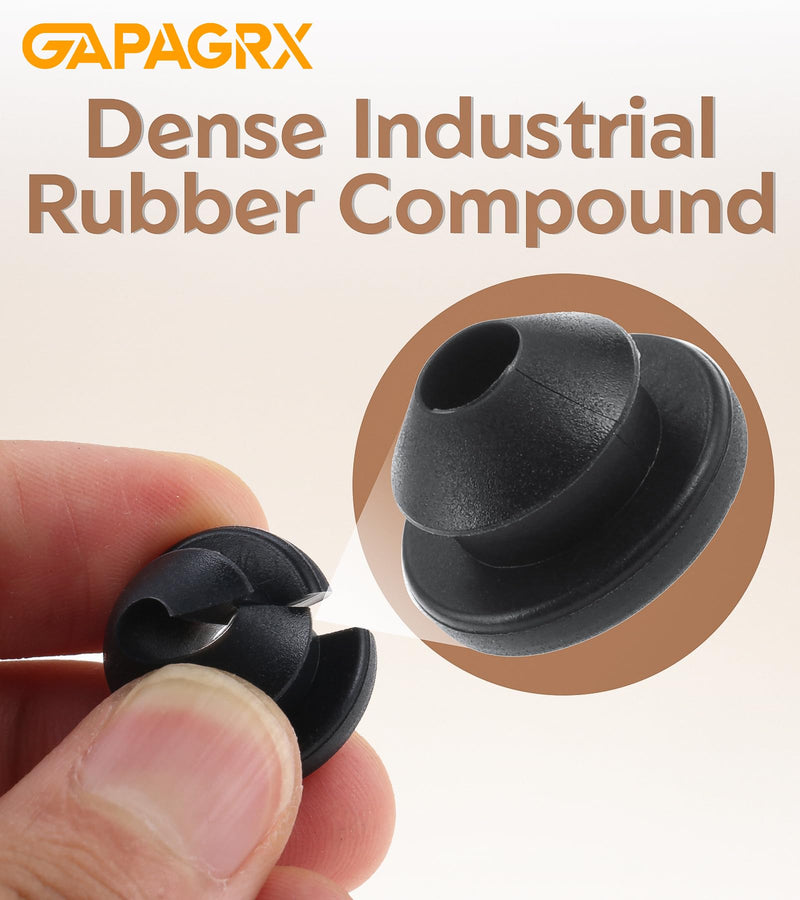 100 Pack Cable Railing Rubber Grommets for 1/8" 5/32" 3/16" Wire Rope | Rubber Grommets Protector Sleeve for Metal Cable Railing Posts, 1/8" Cable Railing Grommet, for Outdoor Indoor Railing