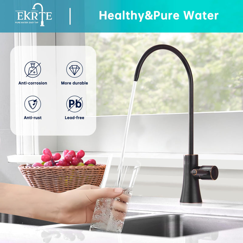 Bronze Water Filter Faucet,Commercial Everse Osmosis Faucet for Under Sink, Stainless Steel Drinking Water Purifier Faucet, Oil Rubbed Bronze