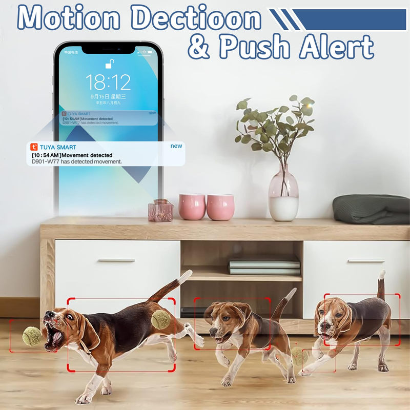 Power Bank Camera, WiFi Smart Indoor Security Camera 1080P HD Wireless Nanny Cam with Motion Detection, Portable Video Recorder for Home, Baby, Pet, No Audio