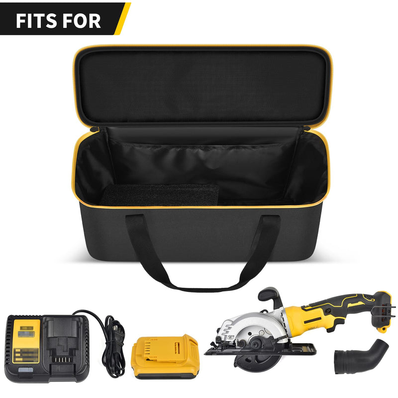 SAIKA Circular Saw Bag for DEWALT ATOMIC 20V MAX 4-1/2"/ for DOVAMAN/for Worx WX439L/ for GALAX PRO Circular Saw Storage Organizer for Blade, Adapter, Blade Wrench, and Rip Guide（Case Only）