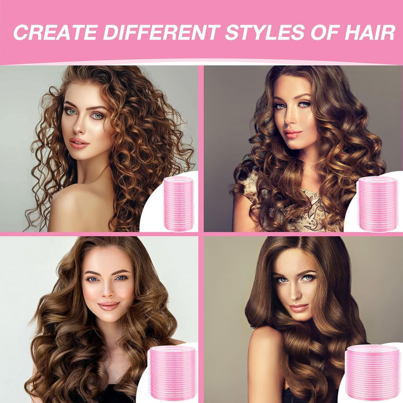  [AUSTRALIA] - Hair Rollers with Clips 50PCS, Rollers for Hair Volume 4 Sizes (60/48/36/25mm) with 24 Clips, Large Hair Curlers Rollers for Long, Medium, Short, Thick & Fine Hair Lift & DIY Styling 1 count (Pack of 50)