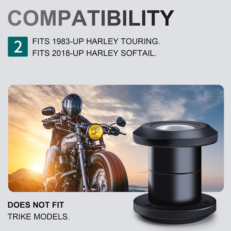 MoKitDora Handlebar Riser Bushings Damper Kit for 1983-up Harley Touring Road King Electra Street Glide FLHR FLTR FLHX FLHT & 2018-up Softail Deluxe Breakout Heritage Street Bob Fat Boy Low Rider